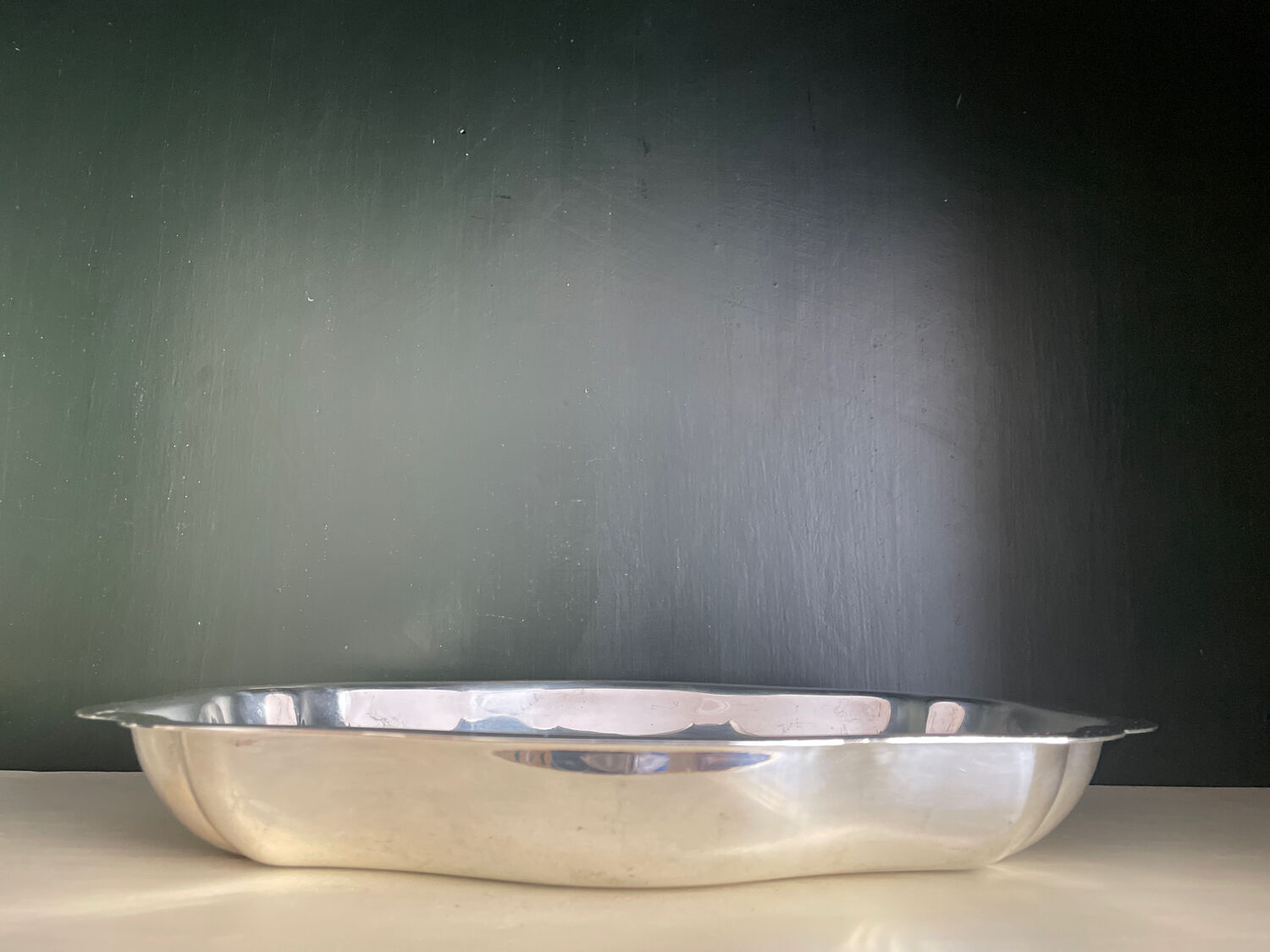 Silver metal pan