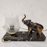 Elephant bedside lamp and marble
