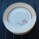 Set de 12 assiettes plates decors fleurs vintage