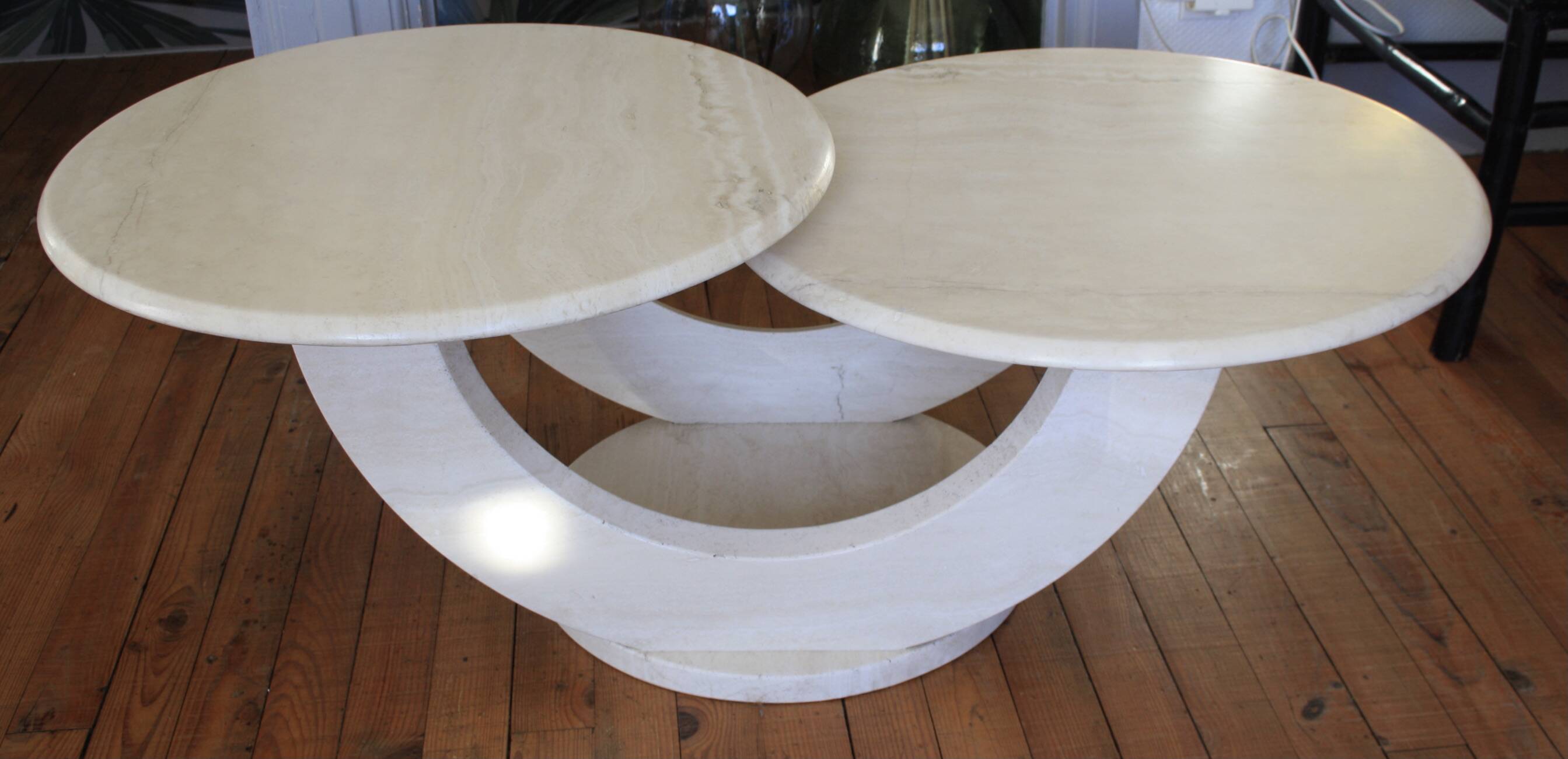 Travertine/marble coffee table
