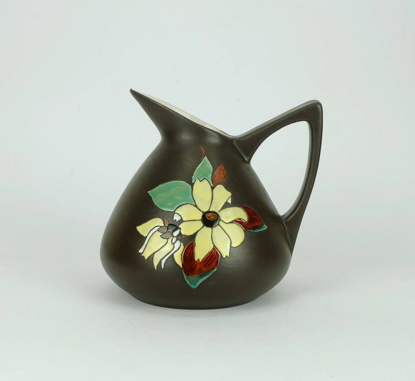 mid century 1950s marei keramik VASE with floral decor model 48 19