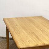 Mid century modern oak wood dining table, Danish Design, 1960s, Denmark