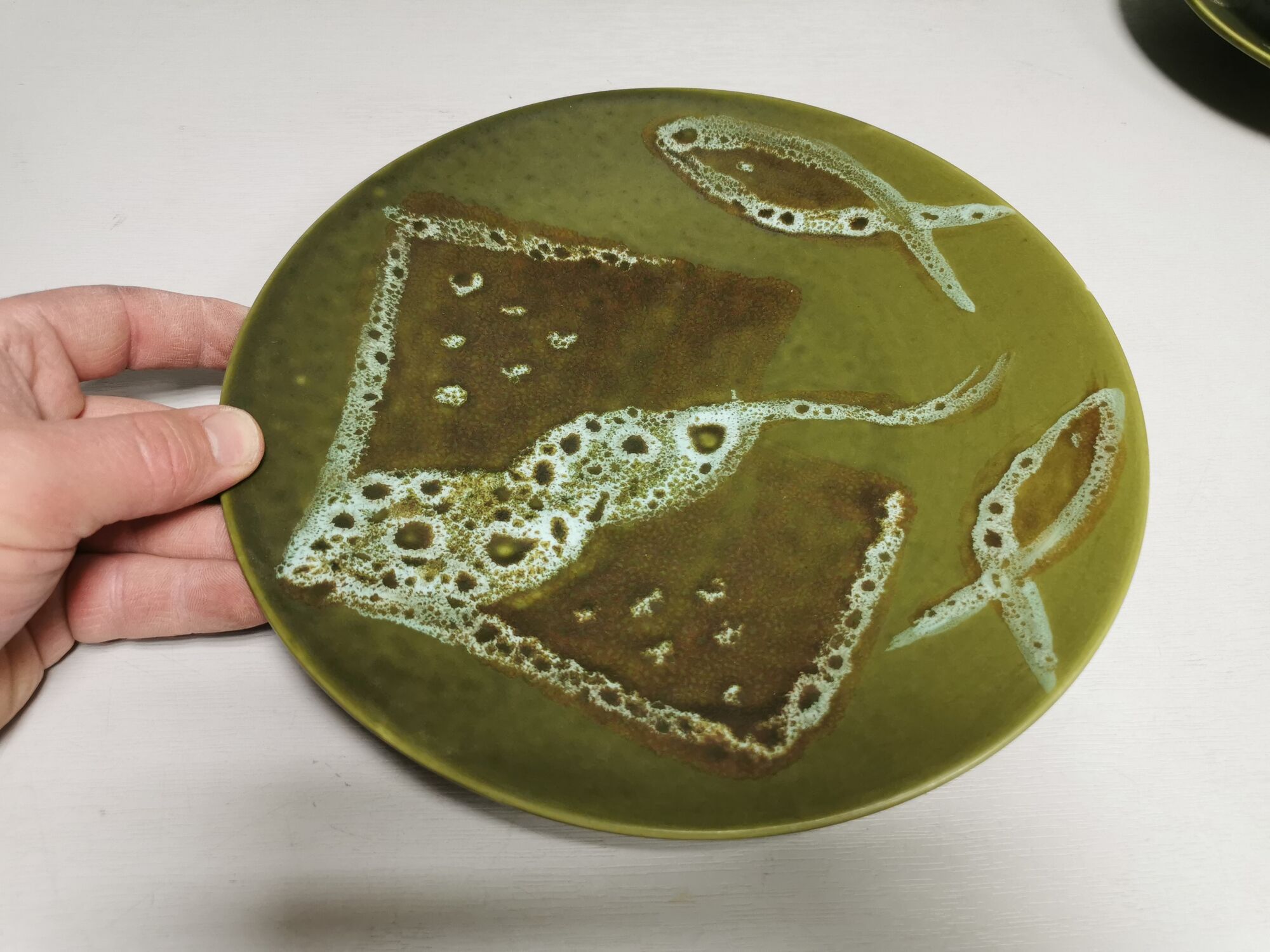 Vintage fish service NIDERVILLER , PLAT + 12 plates + sausages