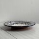 Raised dish, ceramic plate with blue and white patterns.