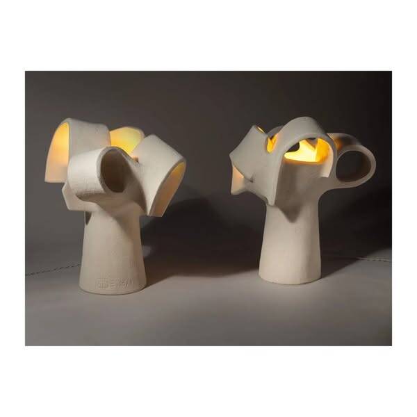 Duo of "iris" table lamps
