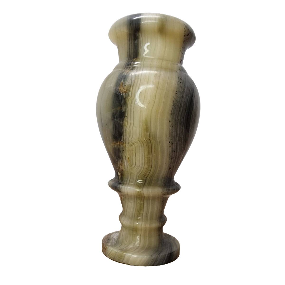 Vintage Onyx Marble Vase, 1970s