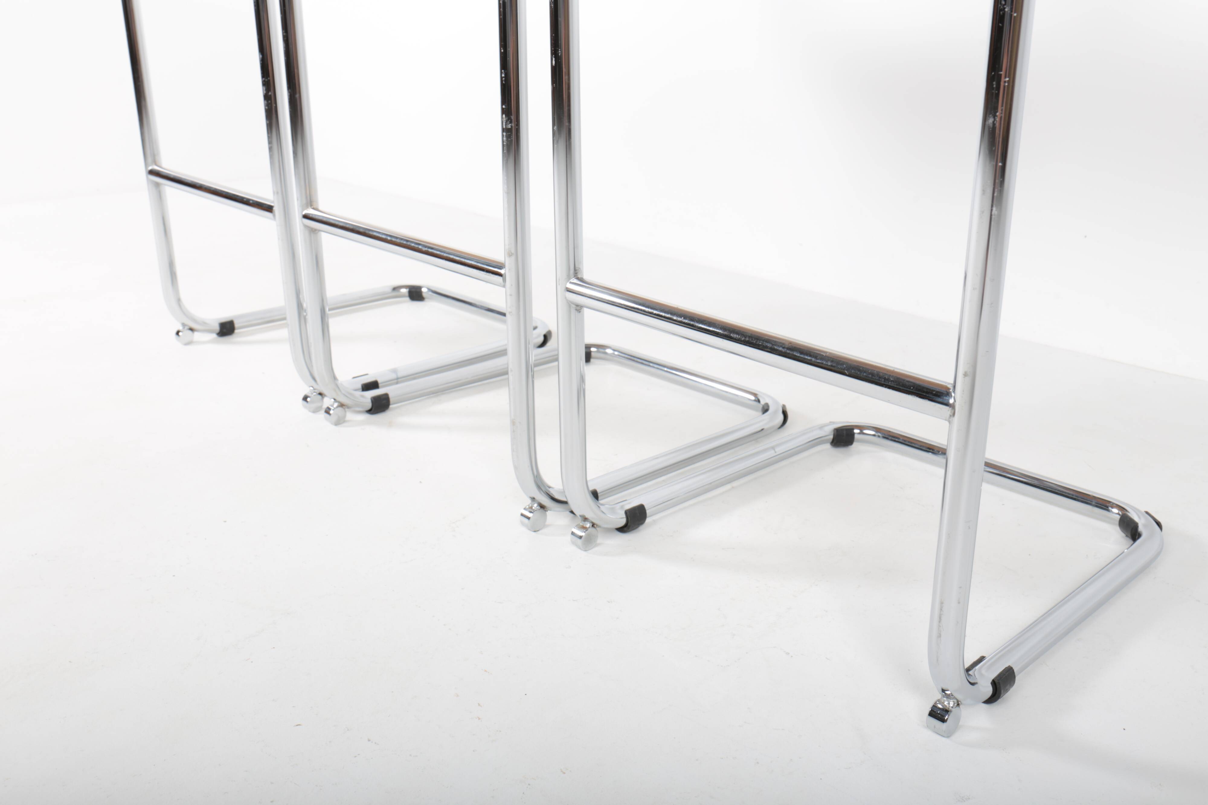 3 tabourets de bar vintage Cesca, Marcel Breuer, années 70