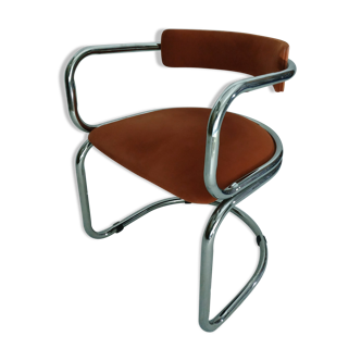 Chaise vintage en tubulaire chromé 1970