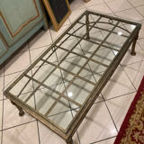 Iron coffee table and glass top