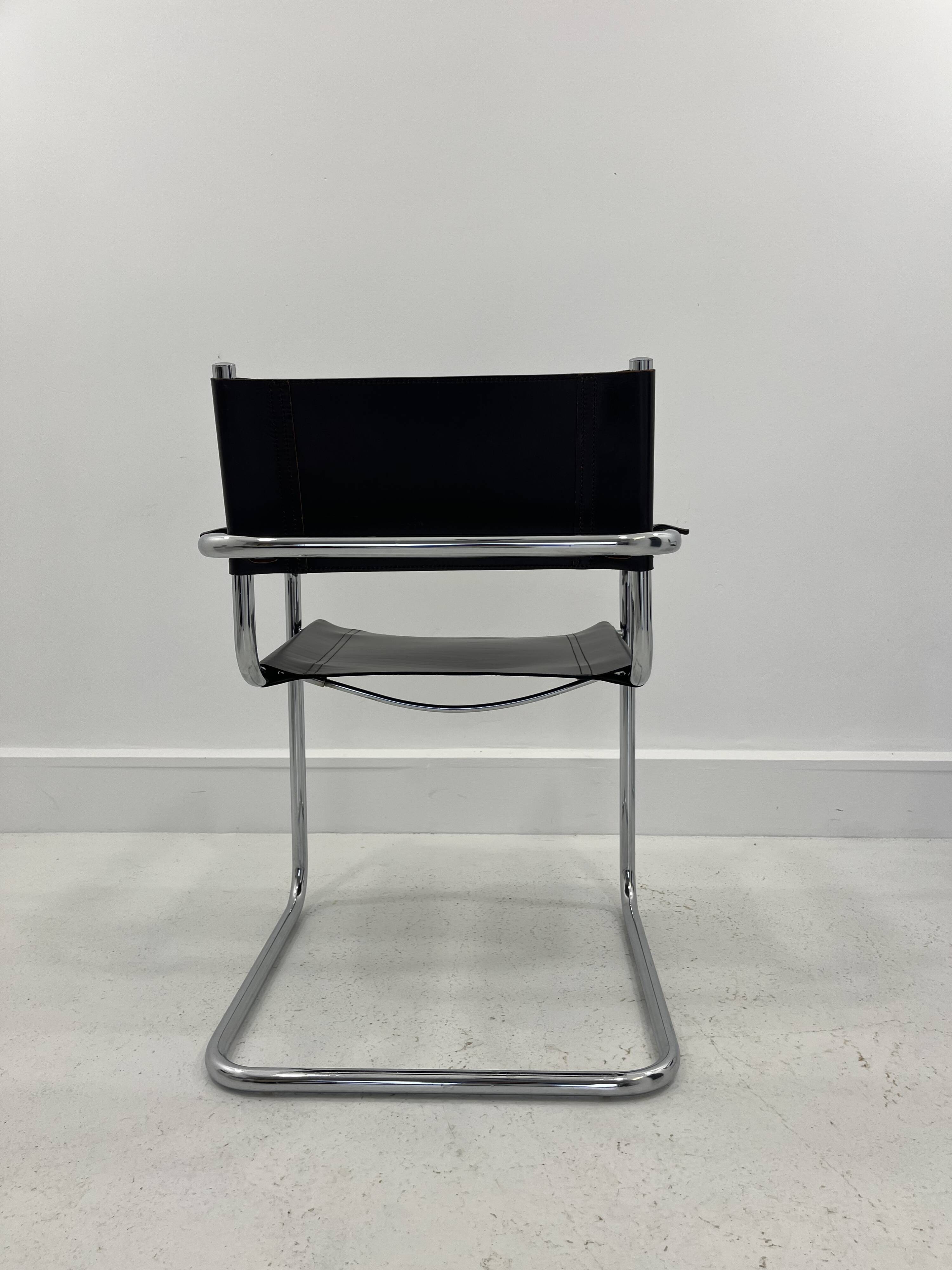 Leather Chairs, Italy, 1970s, Set of 4 ,dark brown