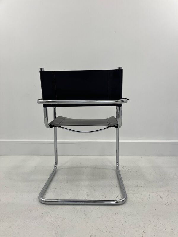 Chaises en cuir, Italie, années 1970, ensemble de 4, marron foncé