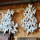 Series of 6 "nuages" design chandeliers in iron, electrified