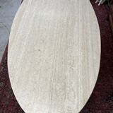 oval travertine table from the 70s