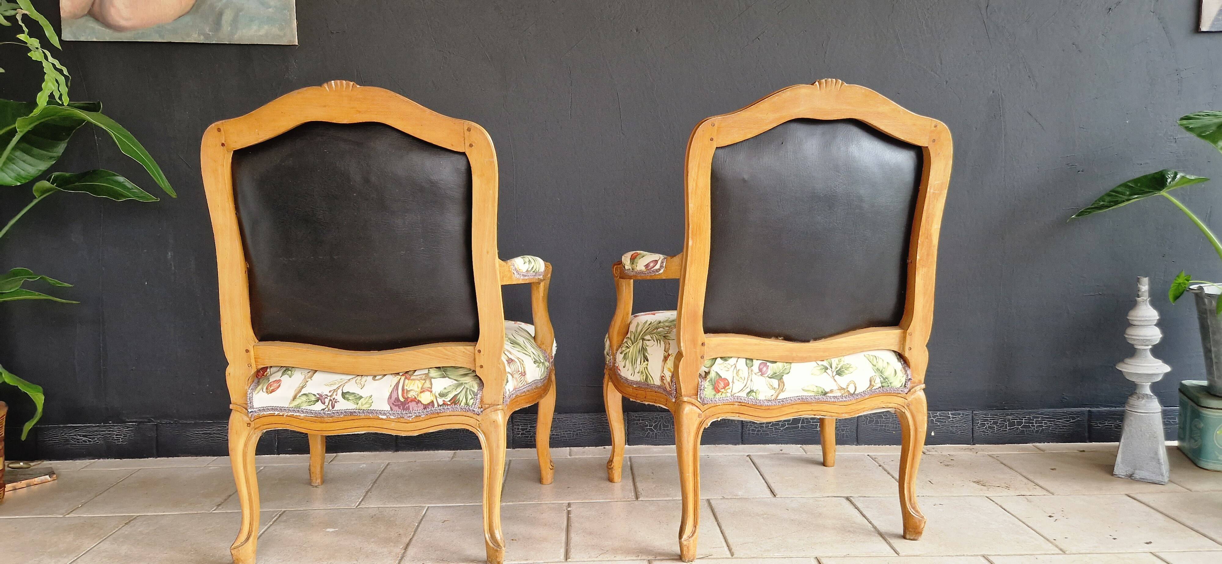 Pair antique armchairs