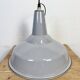 Large Industrial British Grey Enamel Pendant Lamp from Benjamin, 1960s