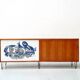 Alfred Hendrickx, Sideboard with Ceramic Art by Willy Meysmans