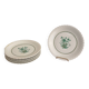Flat Plates Porcelain Limoges Georges Boyer Nankin Green Pearl Edges