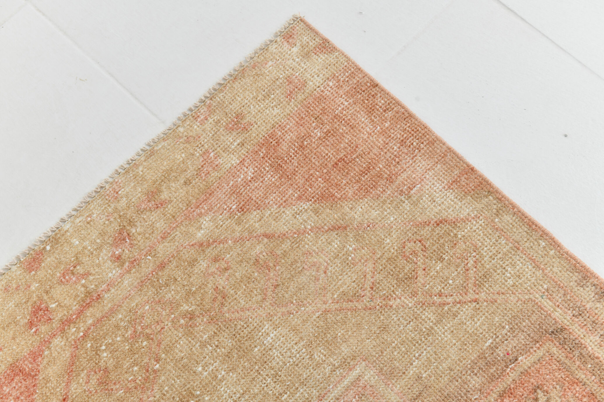 Orange and brown runner rug 78x393cm