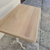 Antique Aerogommer bistro restaurant table with cast iron legs