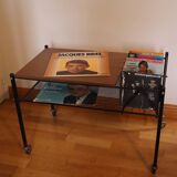 Black metal turntable table