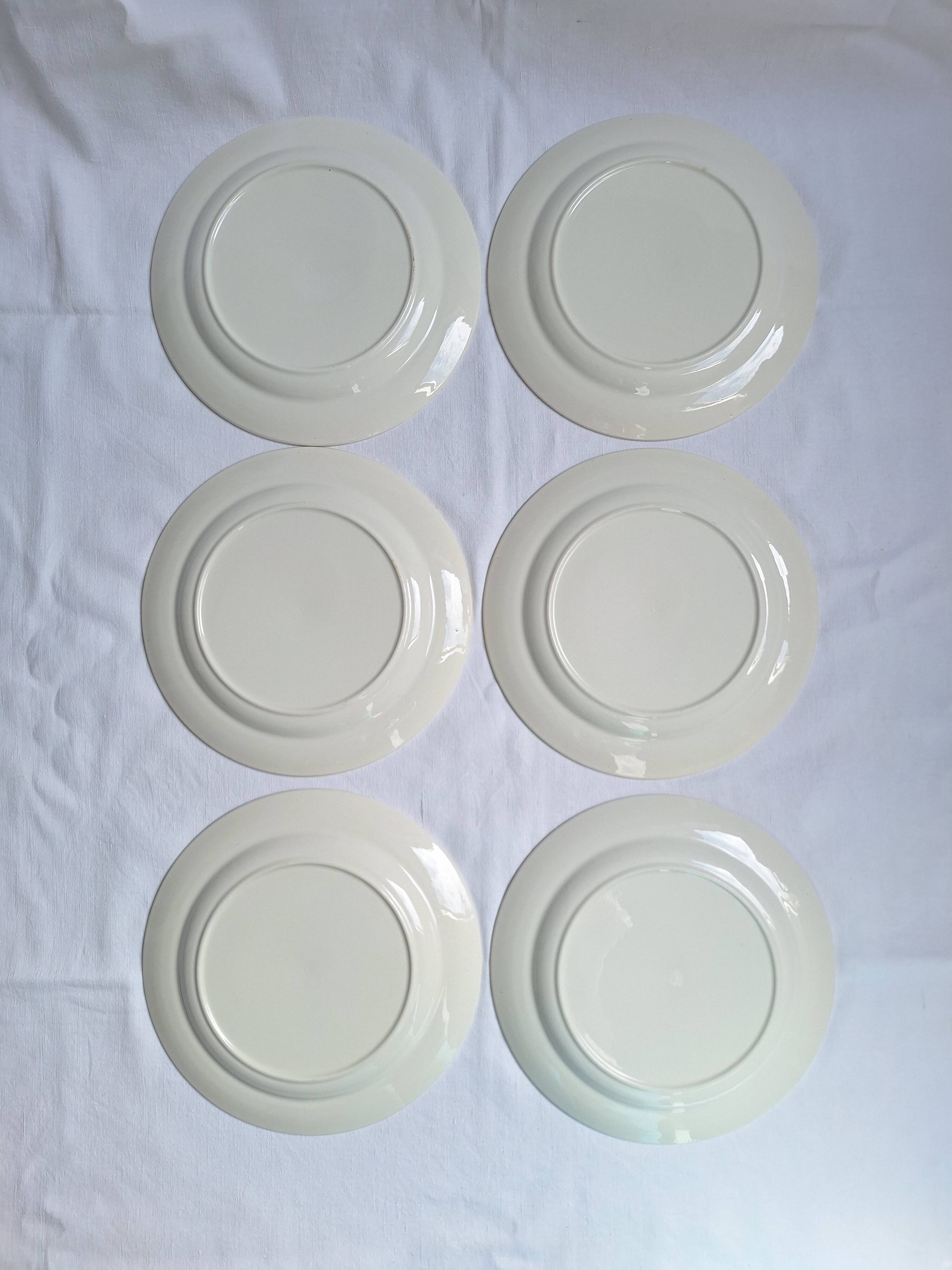 Vintage pink/red dinner plates