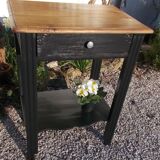 Vintage side table, black painted