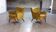 Pair of chairs 50s 60s Design original Italian gold