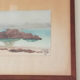 Pair of watercolors by Saint Gast, 1947, signed FG