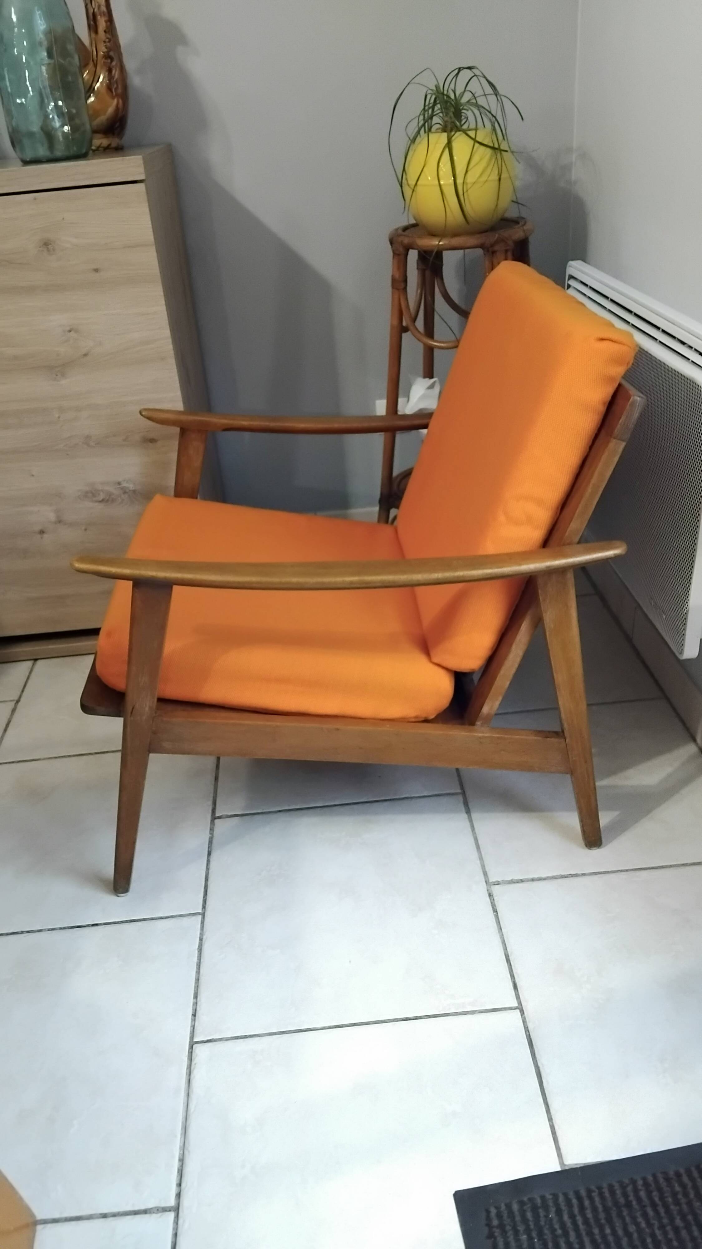 Fauteuil scandinave année 60 vintage danois
