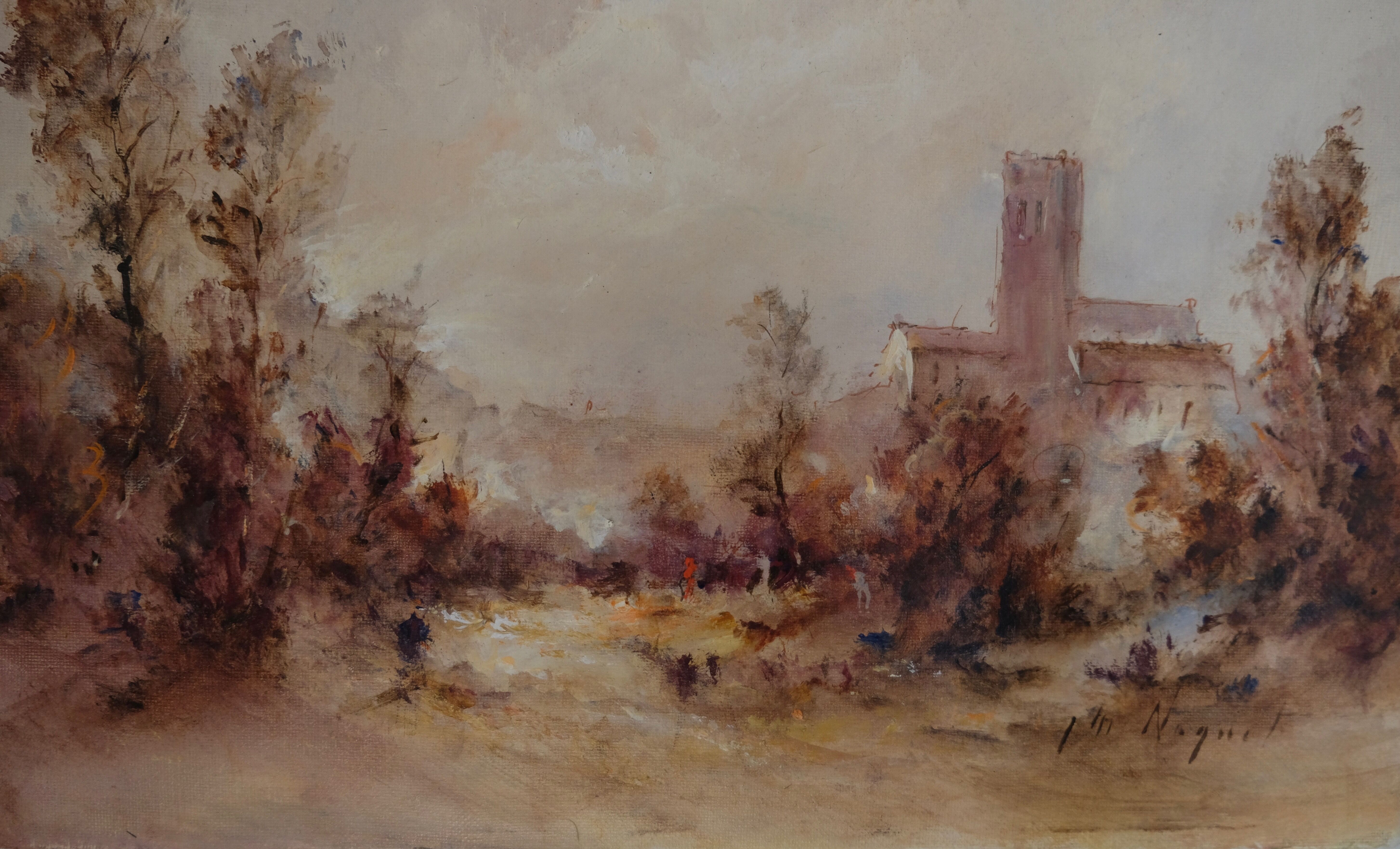 Oil painting "The Hidden Village"