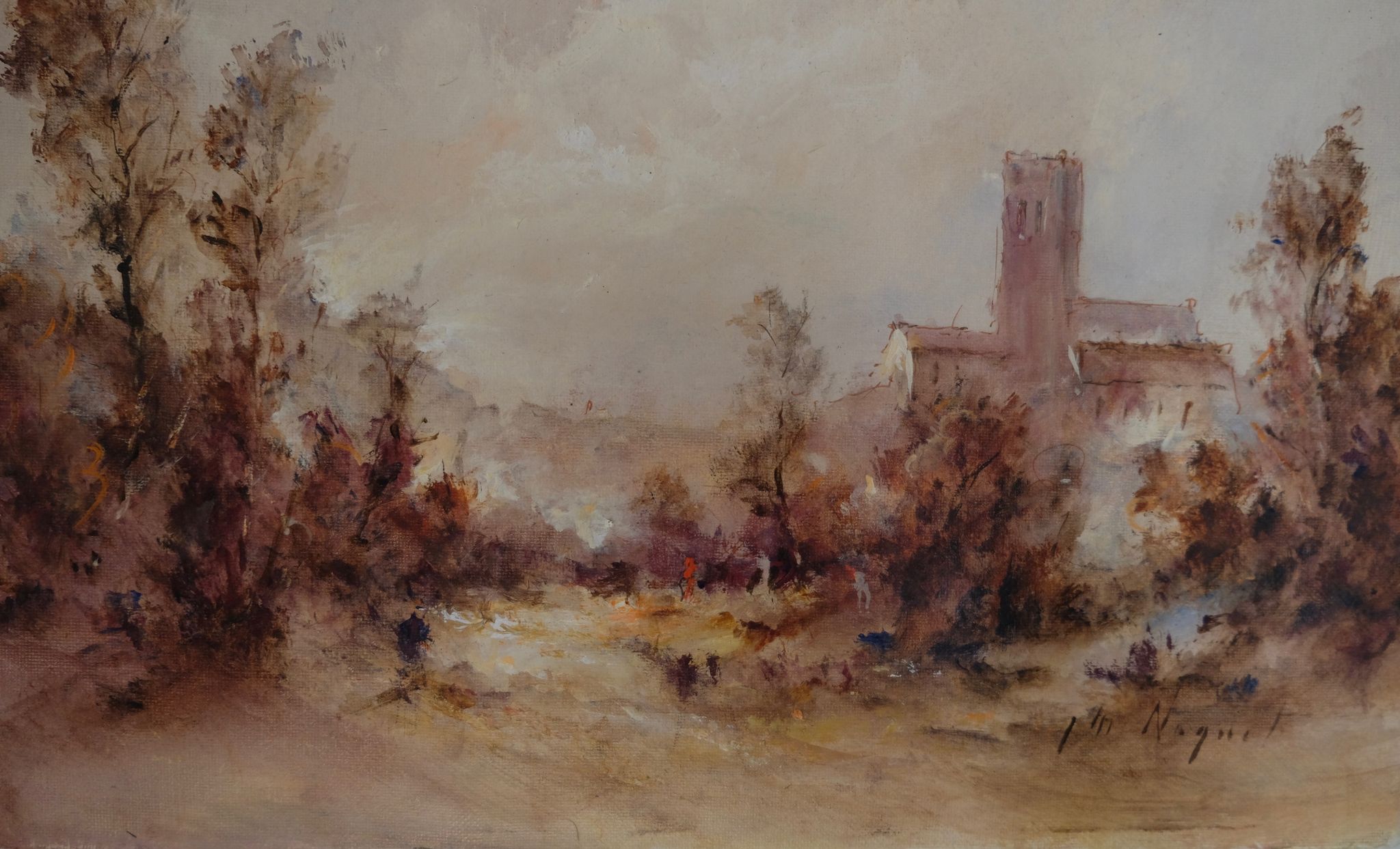Oil painting "The Hidden Village"