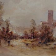 Oil painting "The Hidden Village"