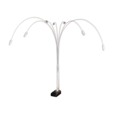 Impressionnante lampe à arc italienne à 7 bras des années 1970