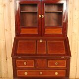 Scriban Bookcase In Solid Mahogany, 18th Century, Louis XVI, Port Furniture