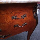 Chest of drawers marquetry marble top