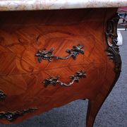 Chest of drawers marquetry marble top