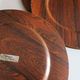 Set of 12 plywood rosewood and teak plates by Morsbak, Denmark 1960s