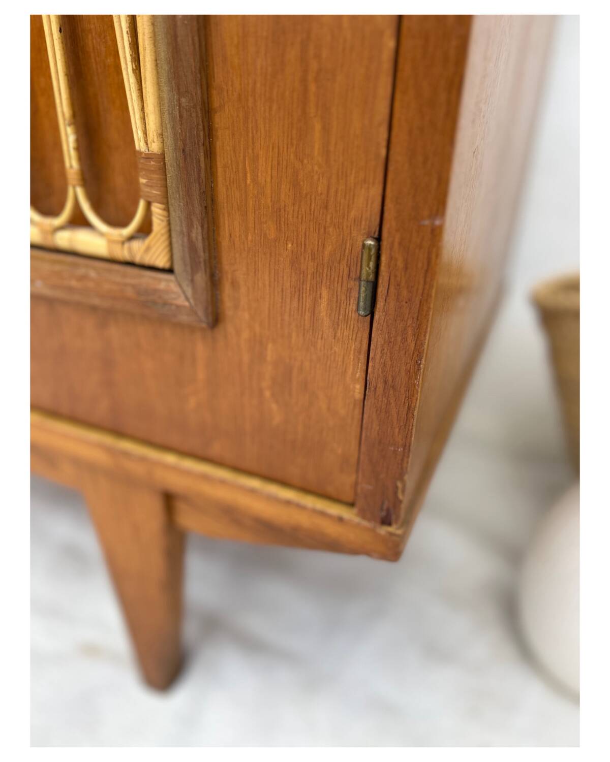 Vintage rattan cabinet