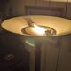 Louis XV floor lamp with bronze reflector by Lucien Gau
