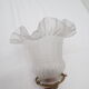 Old gooseneck wall lamp and frosted white glass tulip