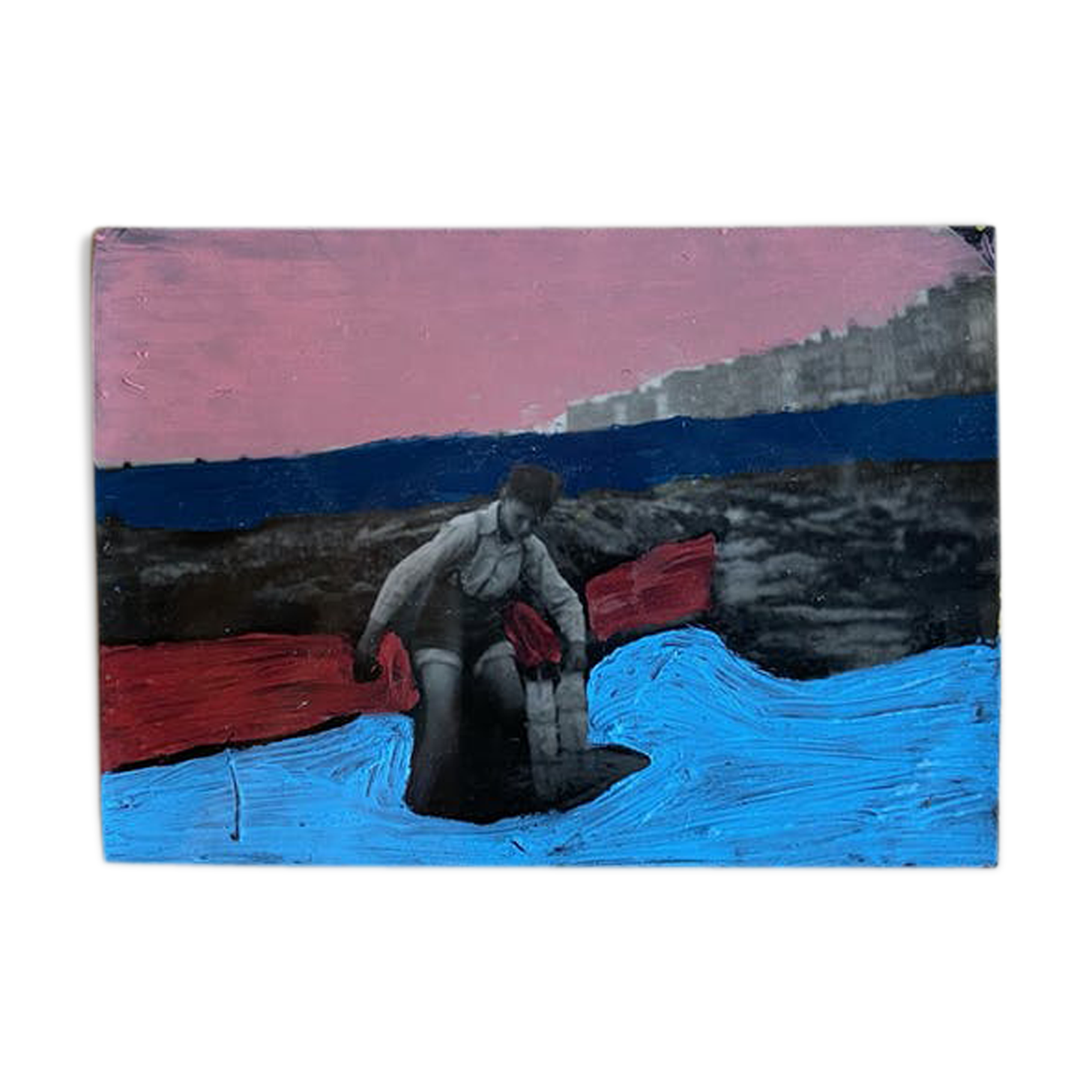 Bold pastels on old photo - Hasting 1928