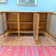 Sideboard in rattan and glass 1970