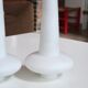 Pair of white opaline suspensions, 50s