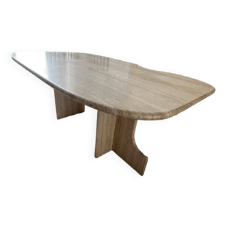 Travertine dining table (6 people)