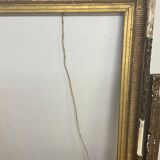 Set of 3 period frames in wood and gilded stucco