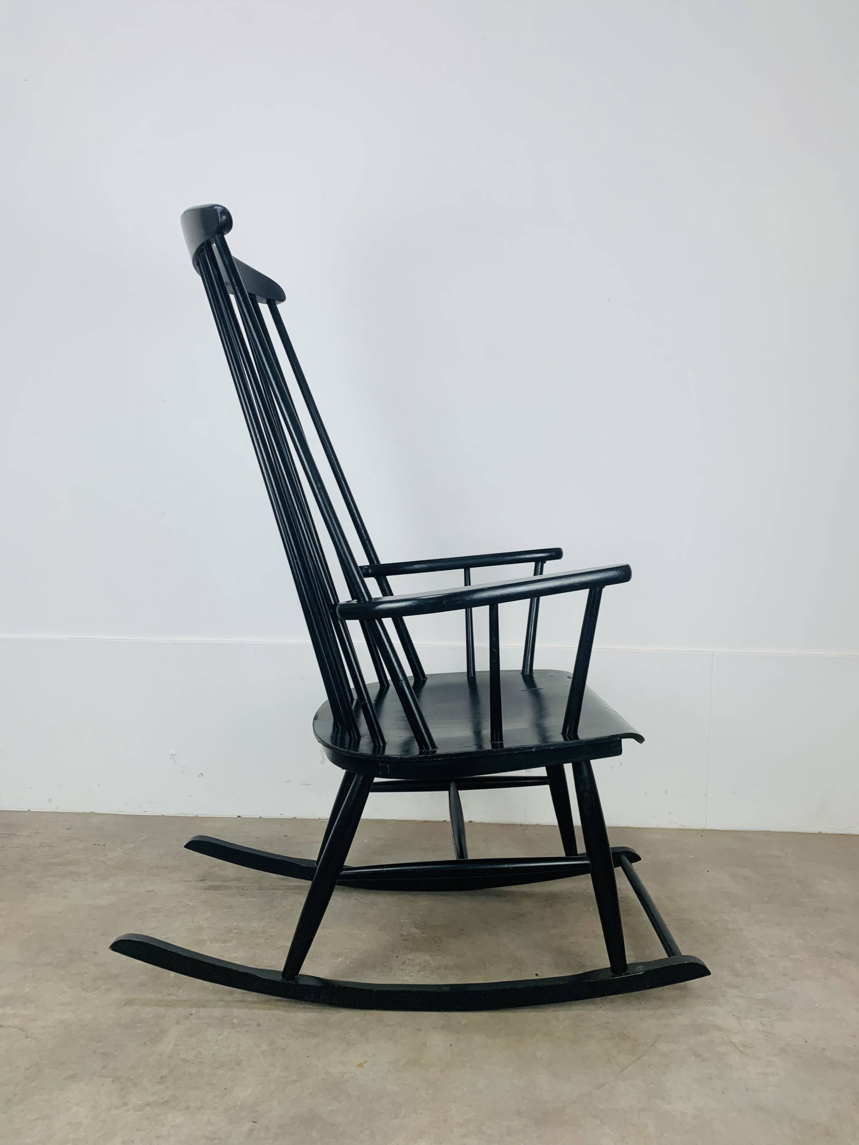 Scandinavian rocking chair in Tapiovaara style, 1960s