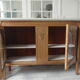 Buffet, art deco serving in oak, pearl gray patinated pine top