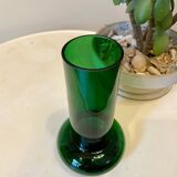 Green glass vase