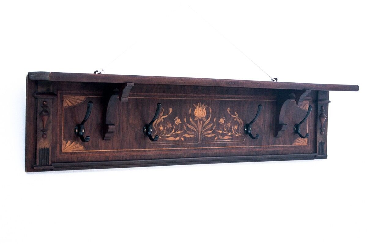 Inlay coat rack, western europe, early 20th century.