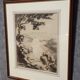 A very beautiful old drawing depicting a hilly landscape rendered in graphite.